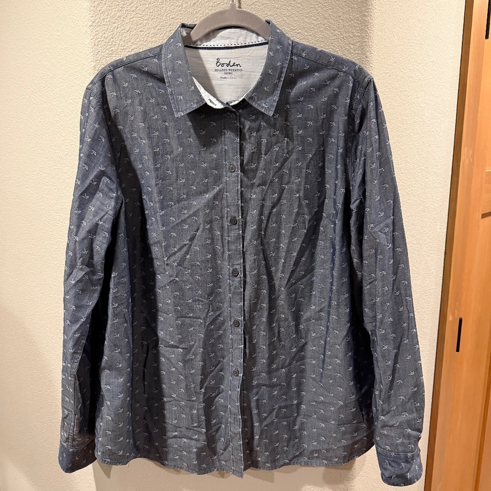 EUC Boden weekend shirt Umbrella size 14